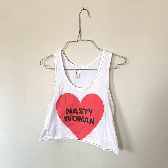 American Apparel Cropped Graphic Tank Top - Picture 1 of 5
